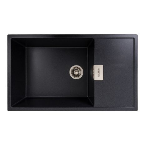 Гранитная мойка для кухни VALESO 8650 DIAMOND матовый Карбон