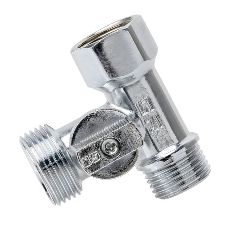 Кран проходной 1/2" x 3/4" x 1/2" Iger