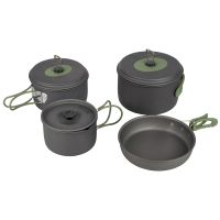 Bo-Camp Explorer 4 Pieces набір посуду 19 Hard Anodized Grey/Green (2200241)