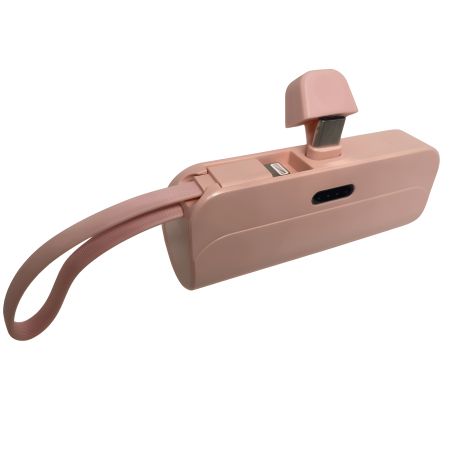 Міні Power Bank з роз'ємом Type-C і штекером Lightning (5000 мАг) Rose