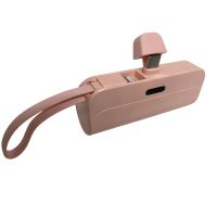 Мини Power Bank с Type-C разъемом и Lightning штекером (5000 мАч) Rose