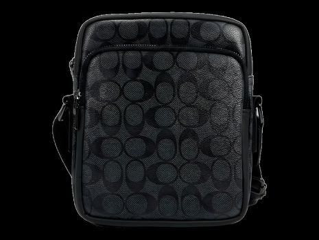 Сумка через плече з екошкіри, три відділення, елегантна та практична, кольору сіра