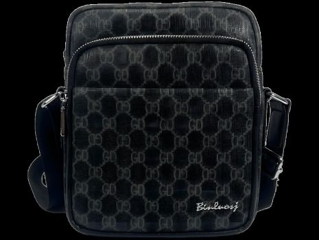 Чоловіча стильна сумка на чотири відділення через плече, сіра Чоловіча стильна сумка на чотири відділення через плече, сіра