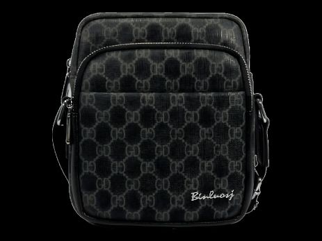 Серая сумка через плечо — стильный мужской аксессуар