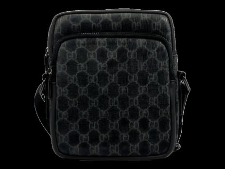 Комфортна сумка через плече на три відділення, із екошкіри, чорна