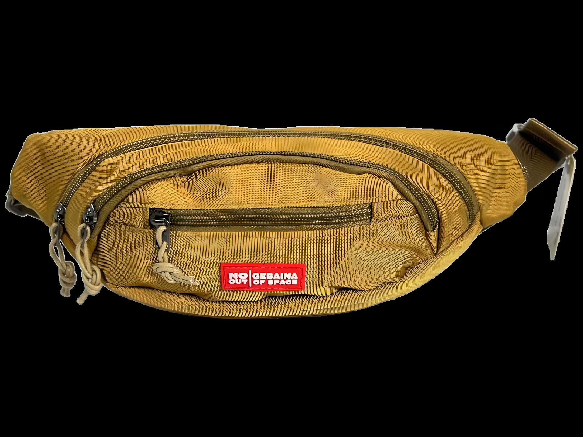 Многоотделочная сумка-бананка горчично-золотого цвета Многоотделочная сумка-бананка горчично-золотого цвета