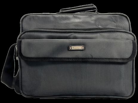 Текстильна сіра сумка через плече на 5 відділень, 12 л, містка Текстильна сіра сумка через плече на 5 відділень, 12 л, містка