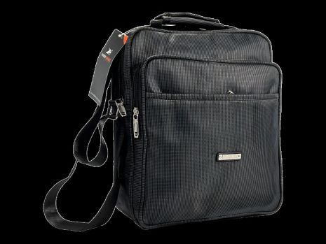 Чоловіча сумка через плече на блискавці, 5 відділень, сірий колір