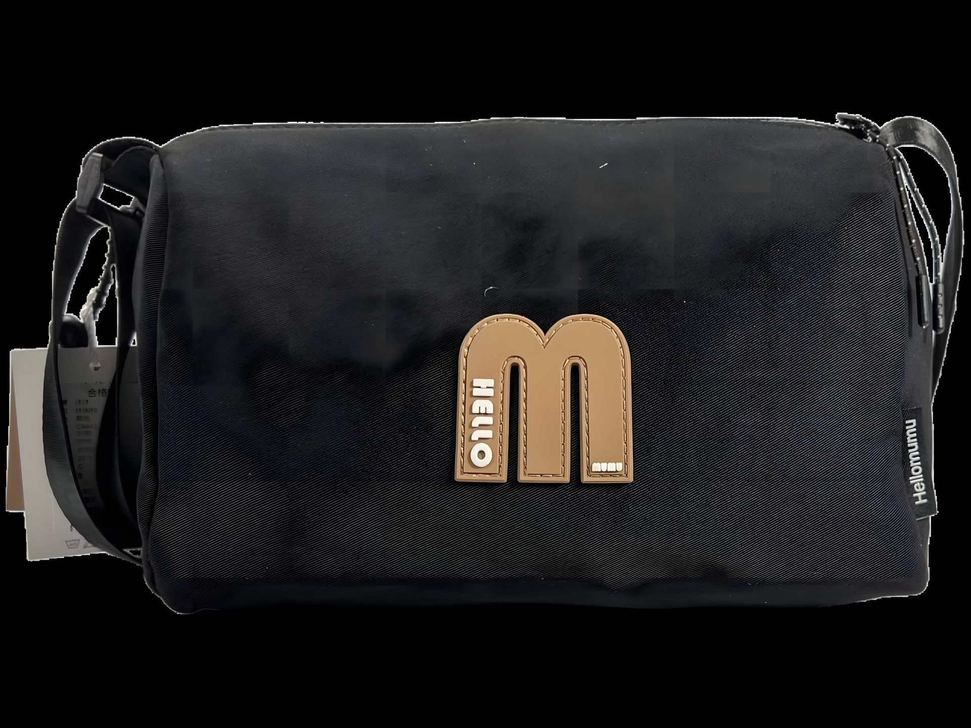 Чорна сумка через плече з одним відділенням, стильна та сучасна Чорна сумка через плече з одним відділенням, стильна та сучасна