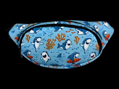 Детская сумка-бананка Baby Shark с 2 отделениями, застёжка-молния Детская сумка-бананка Baby Shark с 2 отделениями, застёжка-молния