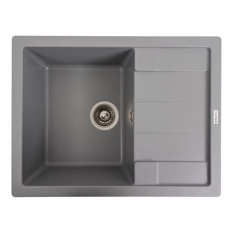 Гранитная мойка VALESO INTENSO 6550, матовая, Серый металлик