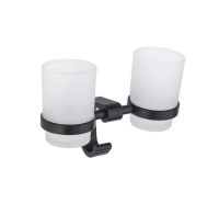 Зубних щіток Стакани для чорні Platinum 5508PL (скло та алюміній)