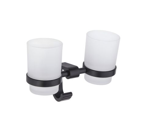 Зубних щіток Стакани для чорні Platinum 5508PL (скло та алюміній)