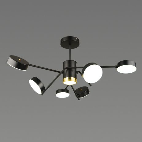 Світлодіодна люстра акрилова Sirius B N4182/6 84W BK