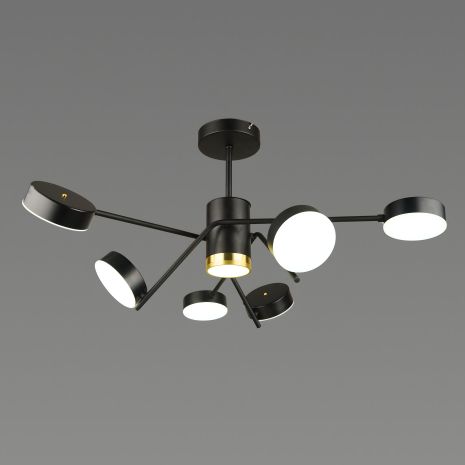 Акриловая светодиодная люстра Sirius B N4182/6 84W BK