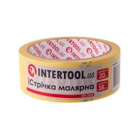 Малярна стрічка INTERTOOL, 38мм, 20м, жовта (DM-3820)