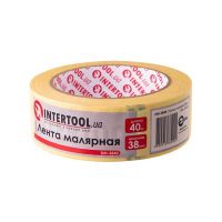 Лента малярная 38 мм, 40 м, желтая INTERTOOL DM-3840