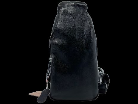 Сумка-слинг с двумя отделениями и застежкой на молнии и магните, черная