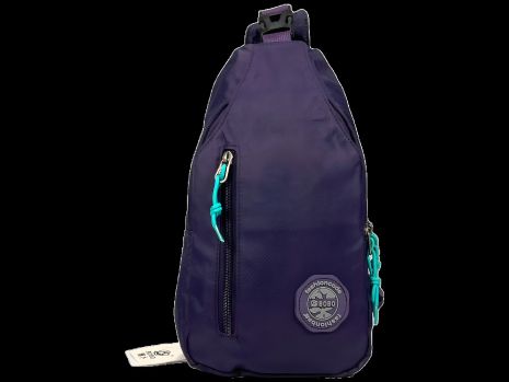 Фіолетова жіноча сумка-слінг на чотири відділення