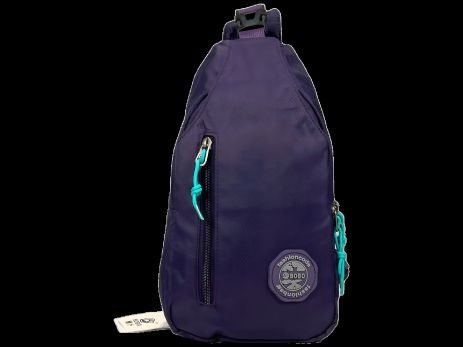 Фіолетова жіноча сумка-слінг на чотири відділення