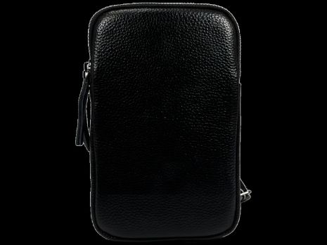 Слінг-сумка водовідштовхуюча тканина, чорна, на два відділення