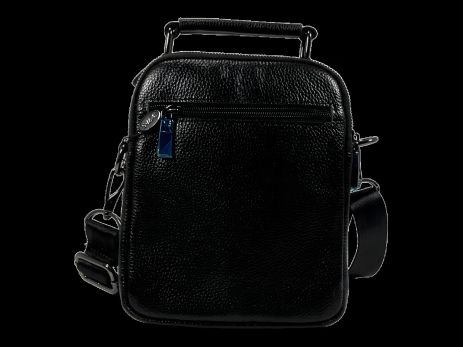 Сумка через плече на п'ять відділень, знімний ремінь, ручки для переносу, чорна