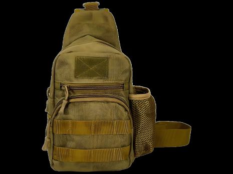 Сумка-слинг для спиннингиста на три выделения цвета хаки