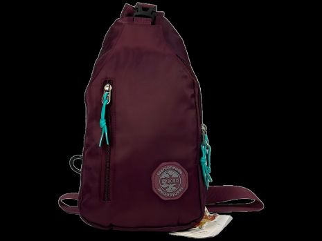 Женская сумка с четырьмя отделениями трендового цвета бургунди