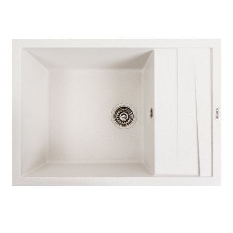 Кухонная гранитная мойка VALESO CASCADA 7050 матовая (Белый в точку)