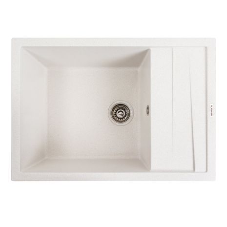 Кухонная гранитная мойка VALESO CASCADA 7050 матовая (Белый в точку)