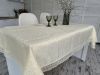 Праздничная скатерть с кружевом 150x220 см, тканевая 3385-db