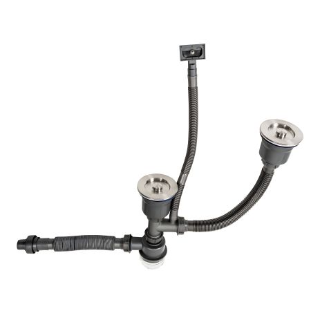 Двойной сифон для моек Handmade HB340 Platinum