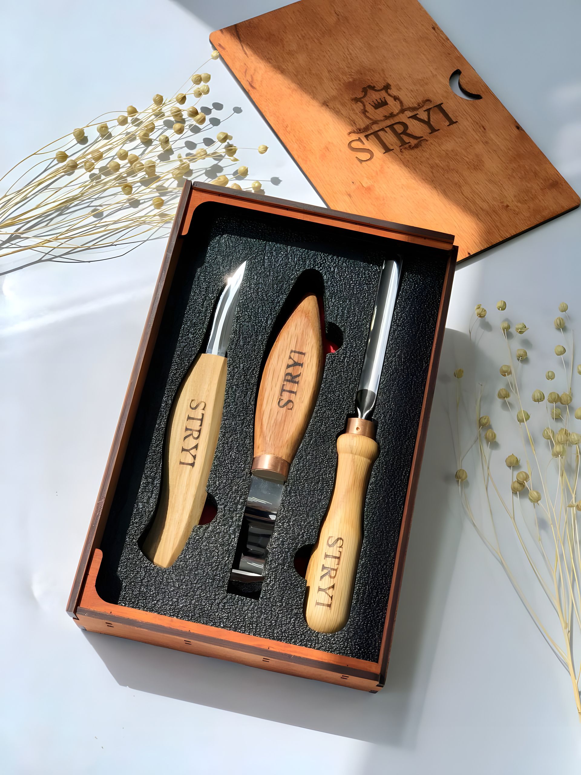Набір стамесок STRYI Start для вирізування дерев'яних ложок Набір стамесок STRYI Start для вирізування дерев'яних ложок