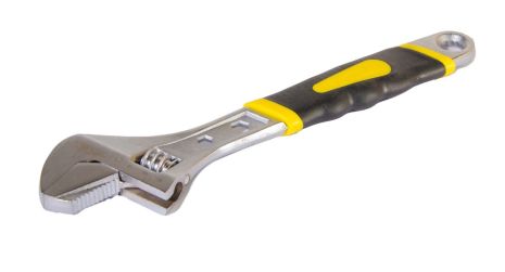 200 мм Ключ розвідний 0-31 мм губка CrV, що переставляється, з двокомпонентною накладкою рукоятка MASTERTOOL 76-0422