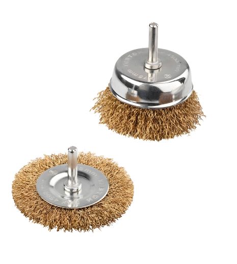 Набор торцевых/дисковых щеток 2 шт Ø 75/100 мм из рифленой проволоки MASTERTOOL 19-9200 Набор торцевых/дисковых щеток 2 шт Ø 75/100 мм из рифленой проволоки MASTERTOOL 19-9200