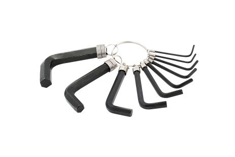 Набір шестигранних ключів CrV 1,5-10 мм 38/60 мм від MASTERTOOL (75-0954) Набір шестигранних ключів CrV 1,5-10 мм 38/60 мм від MASTERTOOL (75-0954)