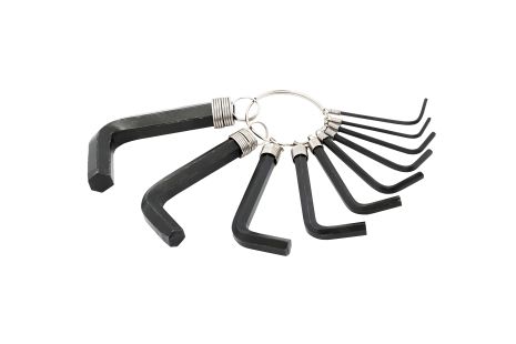 Набір шестигранних ключів CrV 1,5-10 мм 38/60 мм від MASTERTOOL (75-0954)