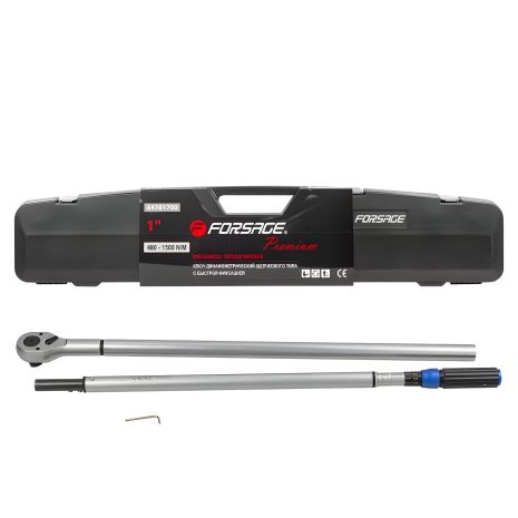 Динамометричний ключ з швидкою фіксацією "Premium" 480-1500Нм, 1", пластиковий кейс F-64781700 FORSAGE F-64781700 Premium