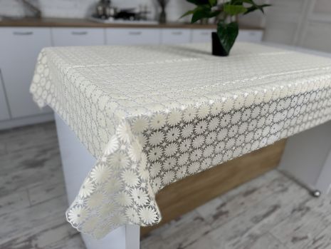Виниловая скатерть с ажурным узором 110*140 см 1506-k-1