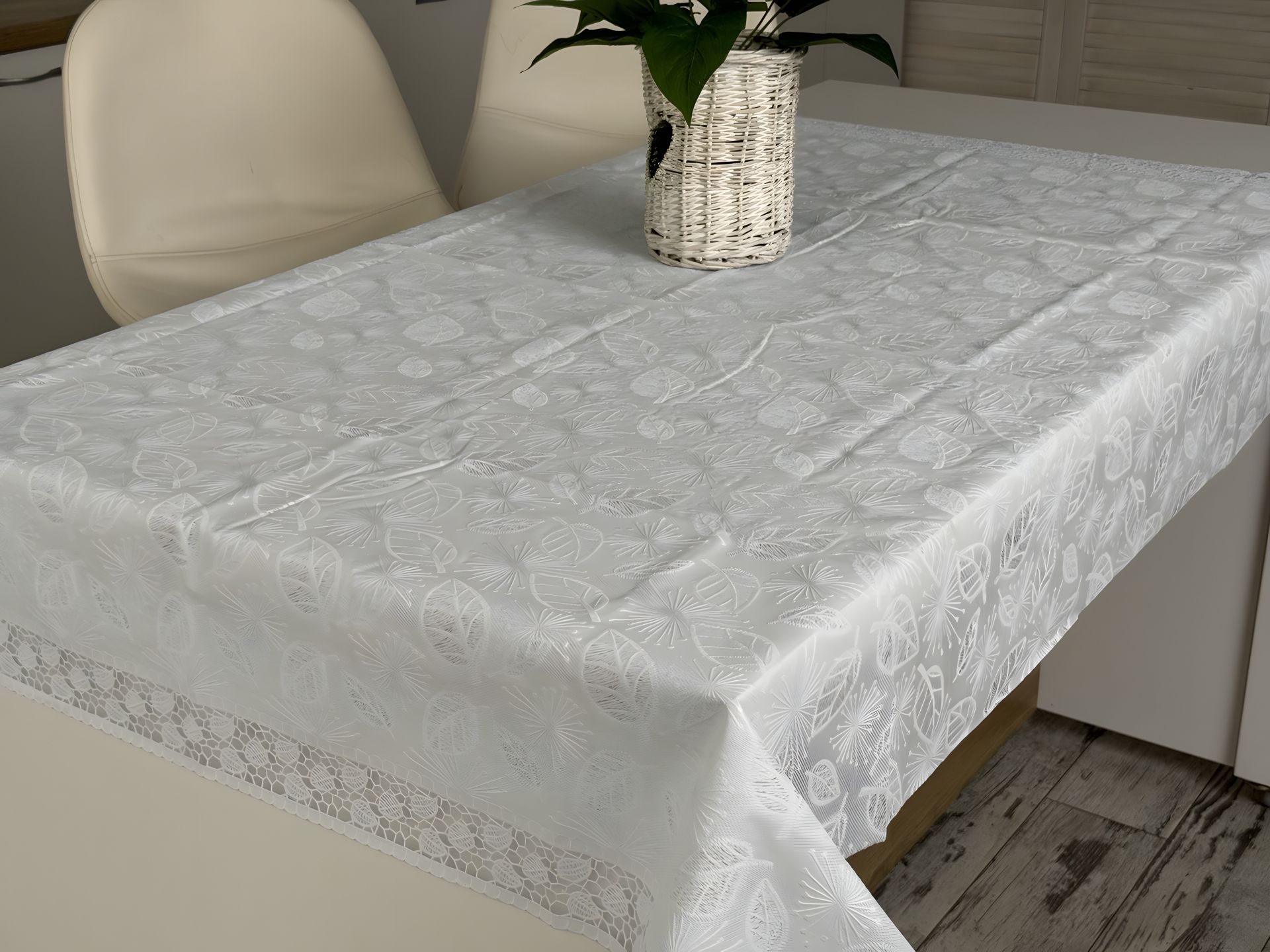 Ажурная виниловая скатерть 110*140 см 1506-w-10 Ажурная виниловая скатерть 110*140 см 1506-w-10