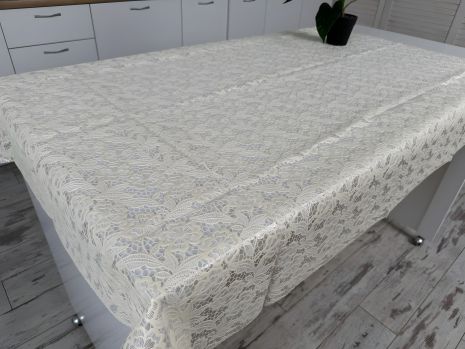 Вінілова скатертина з ажурним малюнком 110*140 см 1506-k-14
