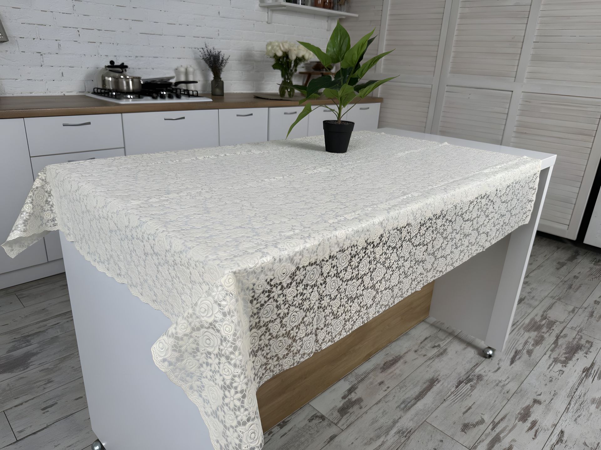 Виниловая скатерть с ажурным рисунком 110*140 см (1506-k-11) Виниловая скатерть с ажурным рисунком 110*140 см (1506-k-11)