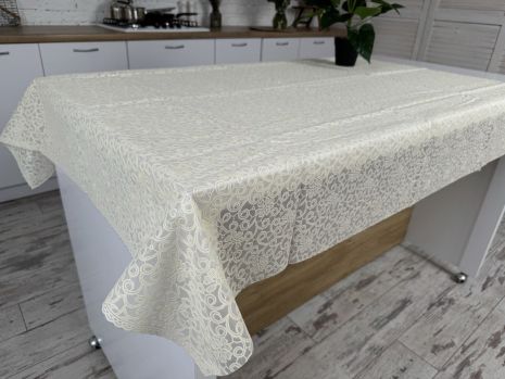 Скатертина вінілова з ажурним малюнком 110*140 см 1506-k-10 Скатертина вінілова з ажурним малюнком 110*140 см 1506-k-10