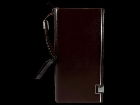 Чоловічий портмоне з екошкіри, коричневий