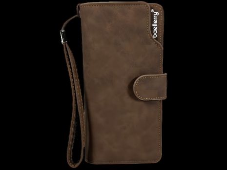 Коричневый мужской портмоне с картхолдером и двумя отделениями для купюр Коричневый мужской портмоне с картхолдером и двумя отделениями для купюр