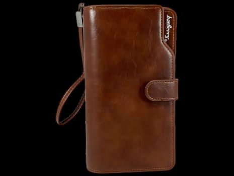 Шкірозамінне чоловіче портмоне коричневе