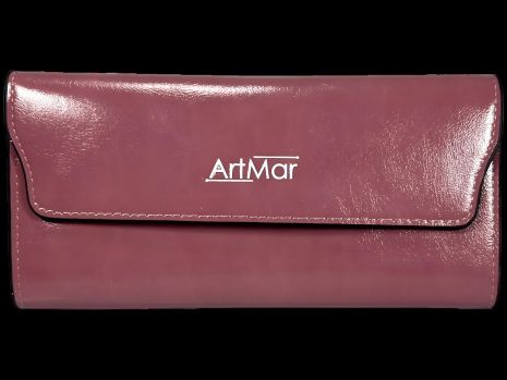 Женский портмоне из экокожи, розового цвета, с застежкой на молнии