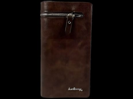 Чоловічий коричневий портмоне з картхолдером з екошкіри