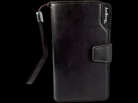 Функціональне чоловіче портмоне з картхолдером коричневого кольору, екошкіра