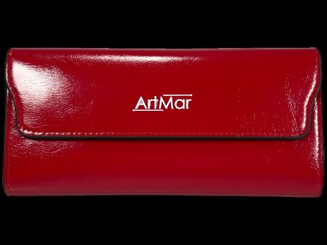 Червоний жіночий гаманець зі шкірозамінника